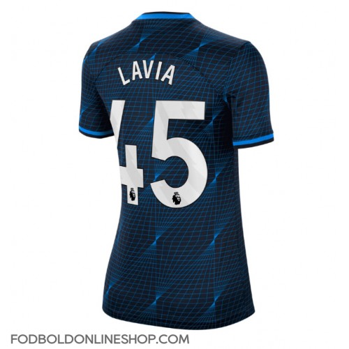 Chelsea Romeo Lavia #45 Udebanetrøje Dame 2023-24 Kortærmet